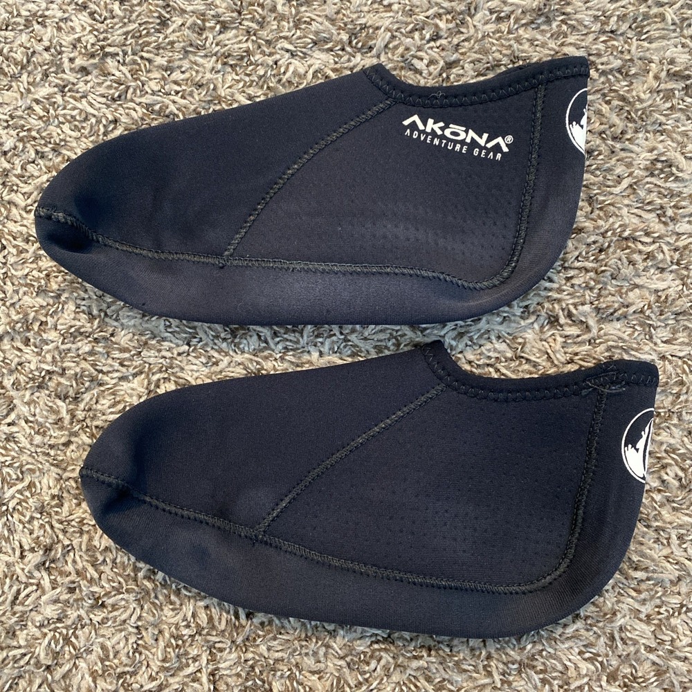 Akona Low-Cut Scuba Sock Men 9 Black 2mm Neoprene Dive Snorkel Boot Swim Diving